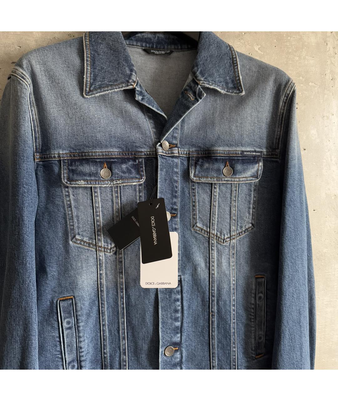 DOLCE&GABBANA Синяя хлопковая куртка, фото 6