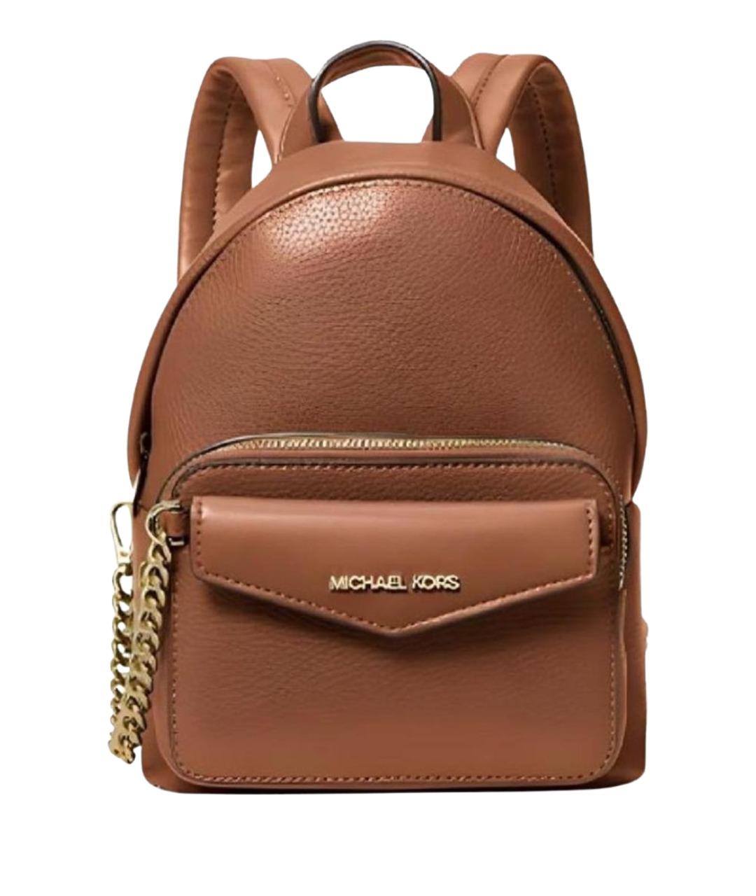 MICHAEL KORS Коричневый кожаный рюкзак, фото 1