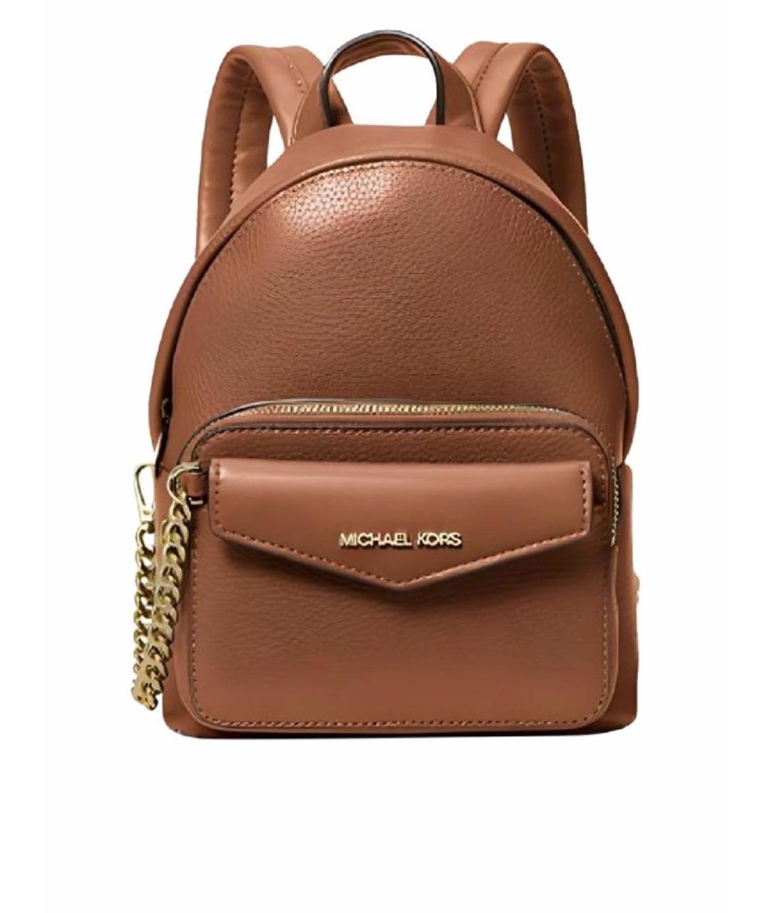 MICHAEL KORS Коричневый кожаный рюкзак, фото 6