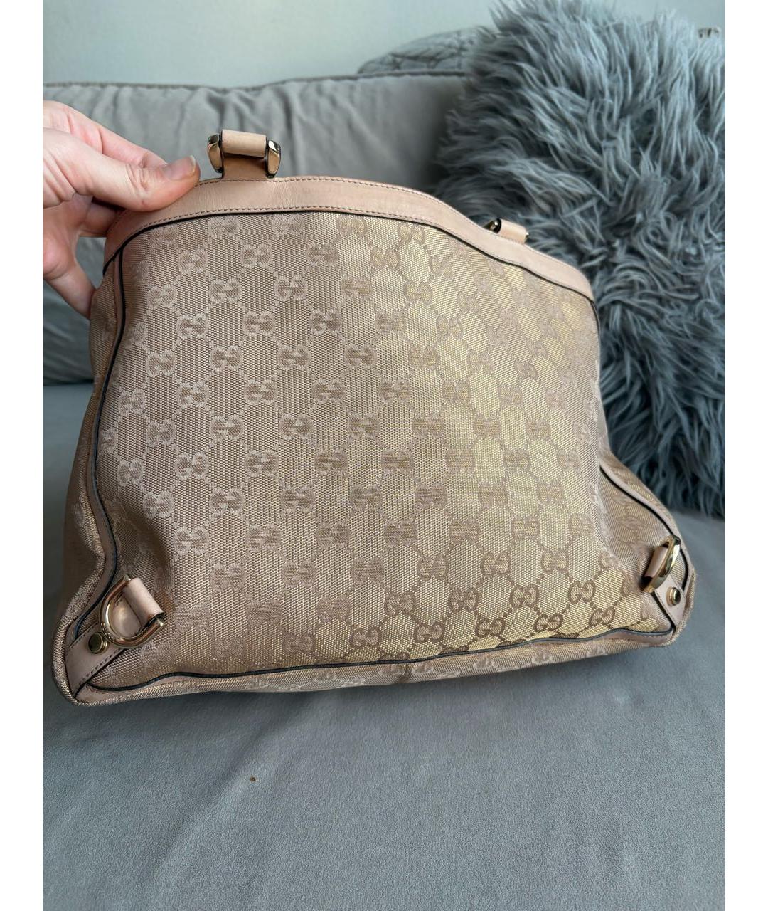 GUCCI Розовая жаккардовая сумка с короткими ручками, фото 3