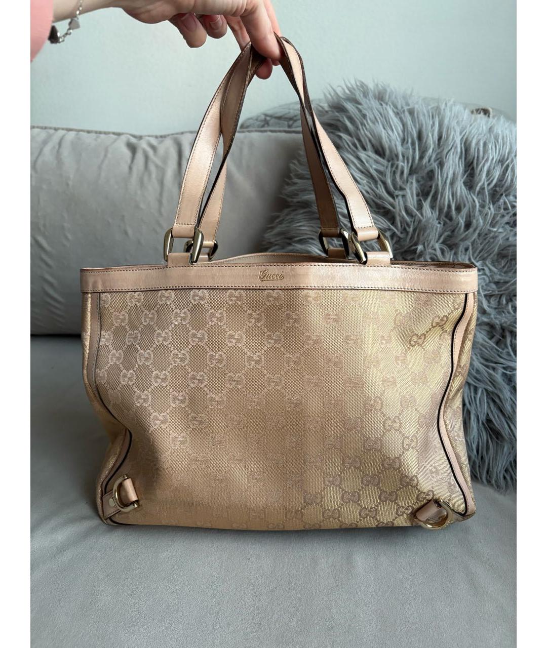 GUCCI Розовая жаккардовая сумка с короткими ручками, фото 9