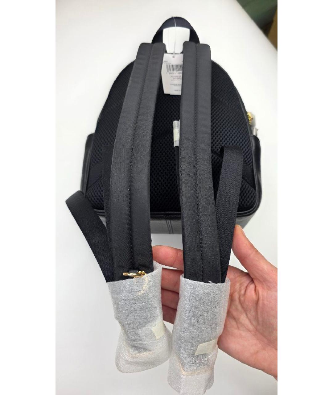 COACH Черный кожаный рюкзак, фото 6