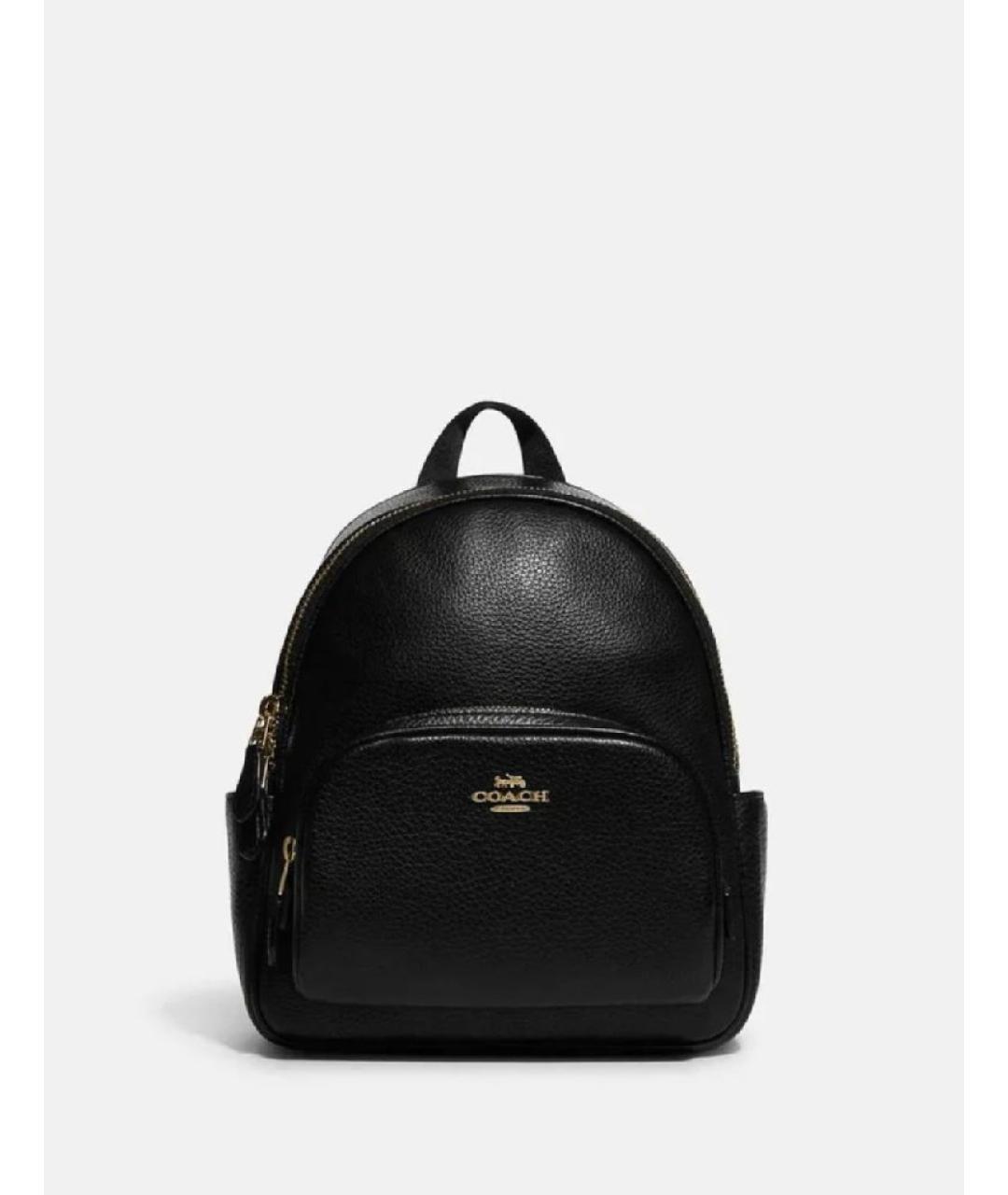 COACH Черный кожаный рюкзак, фото 9