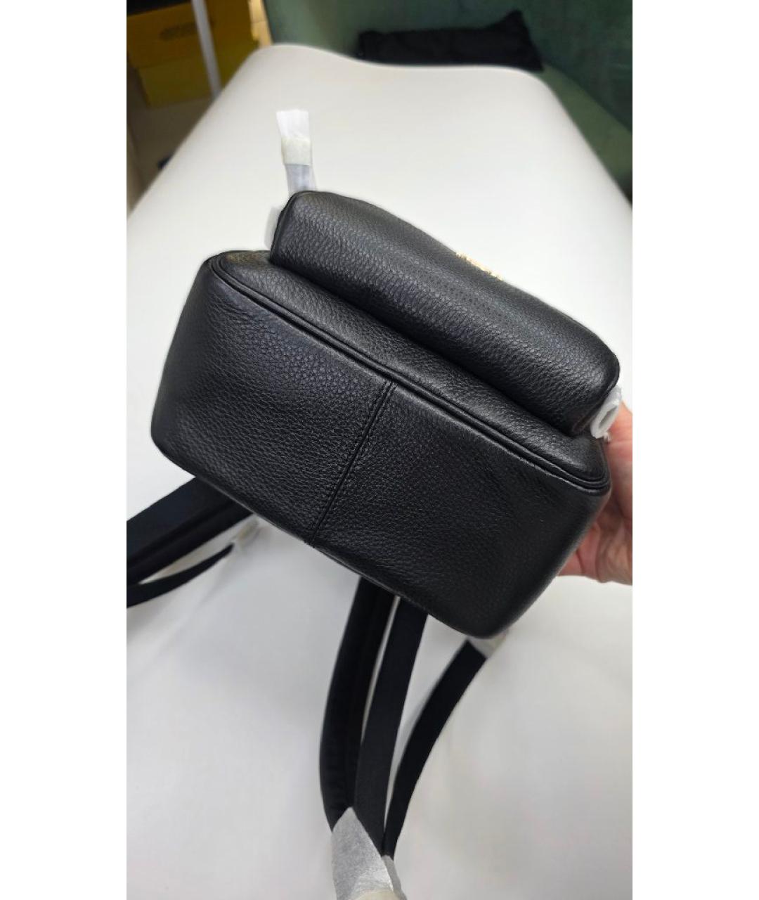 COACH Черный кожаный рюкзак, фото 8