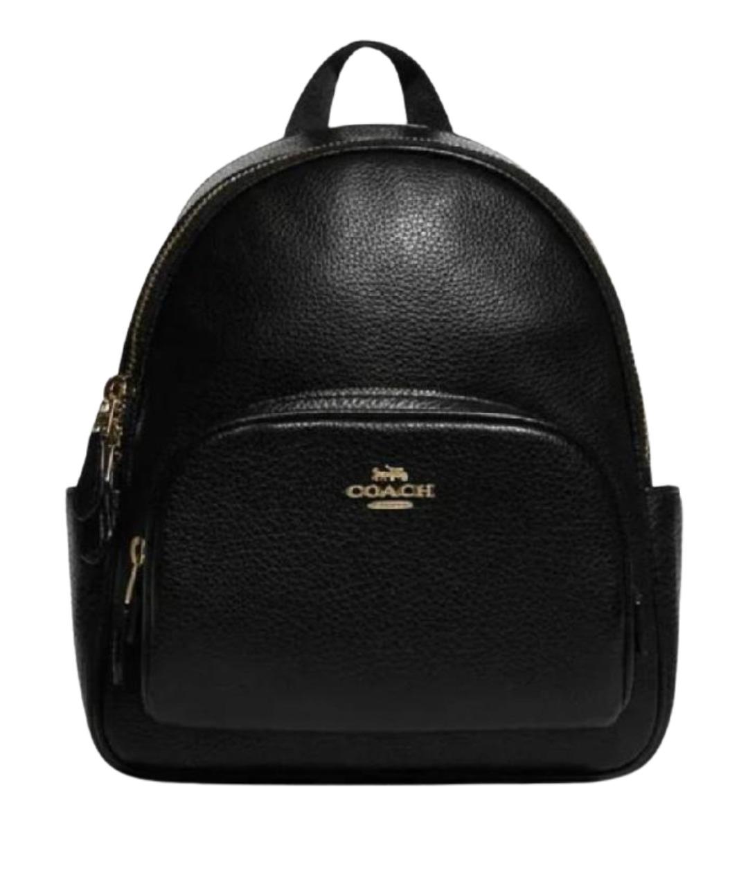 COACH Черный кожаный рюкзак, фото 1