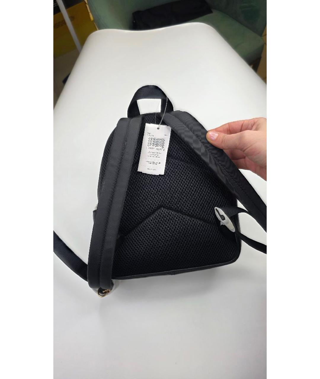 COACH Черный кожаный рюкзак, фото 5