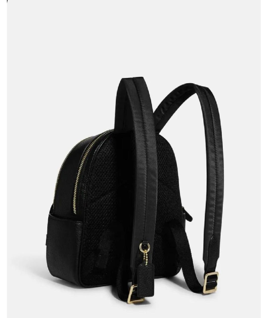 COACH Черный кожаный рюкзак, фото 2