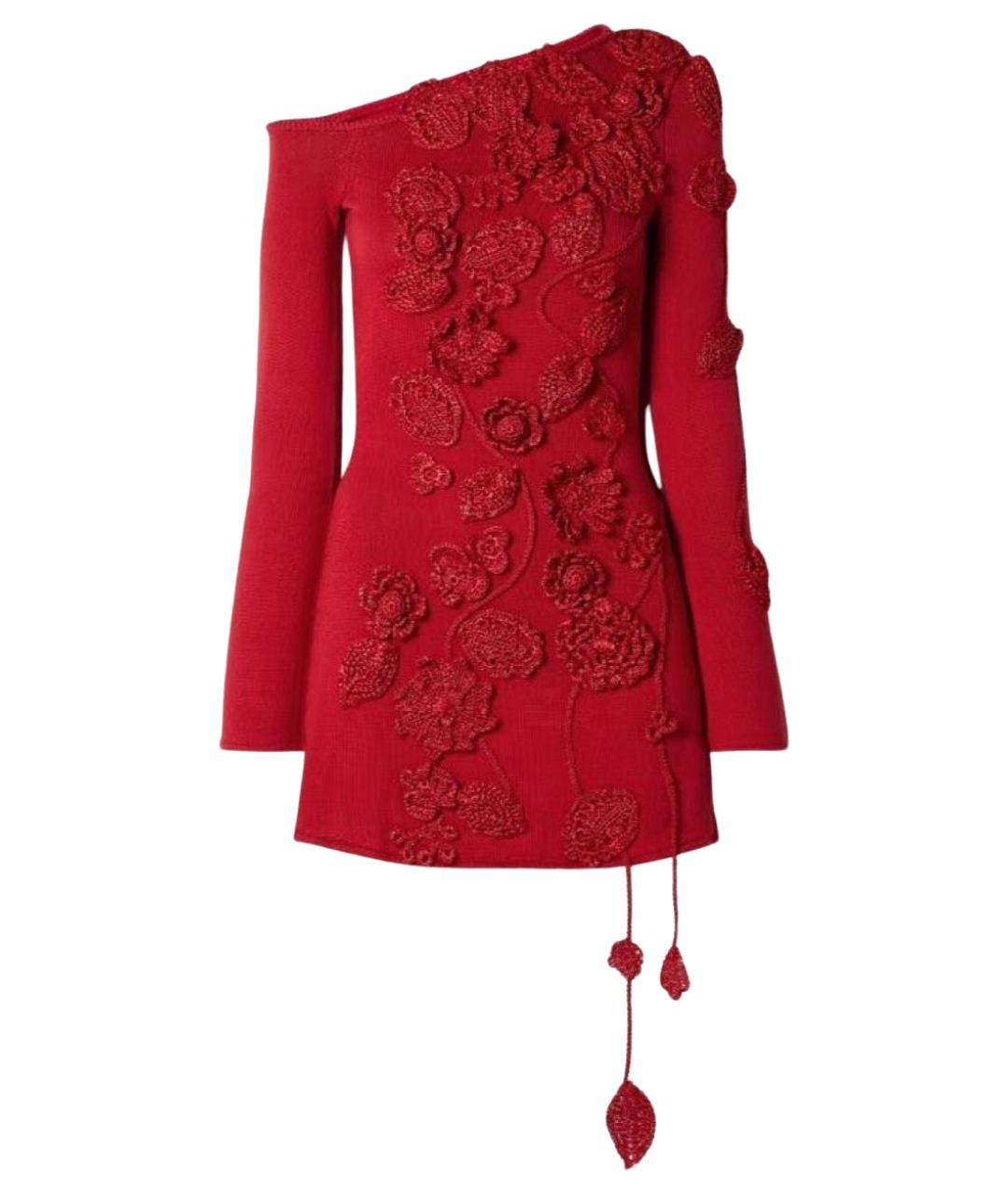 CULT GAIA Красное хлопковое коктейльное платье, фото 1