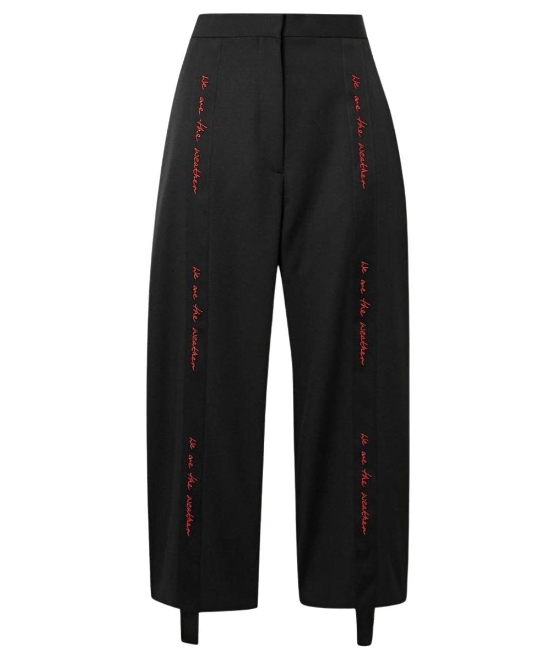 STELLA MCCARTNEY Черные шерстяные прямые брюки, фото 1