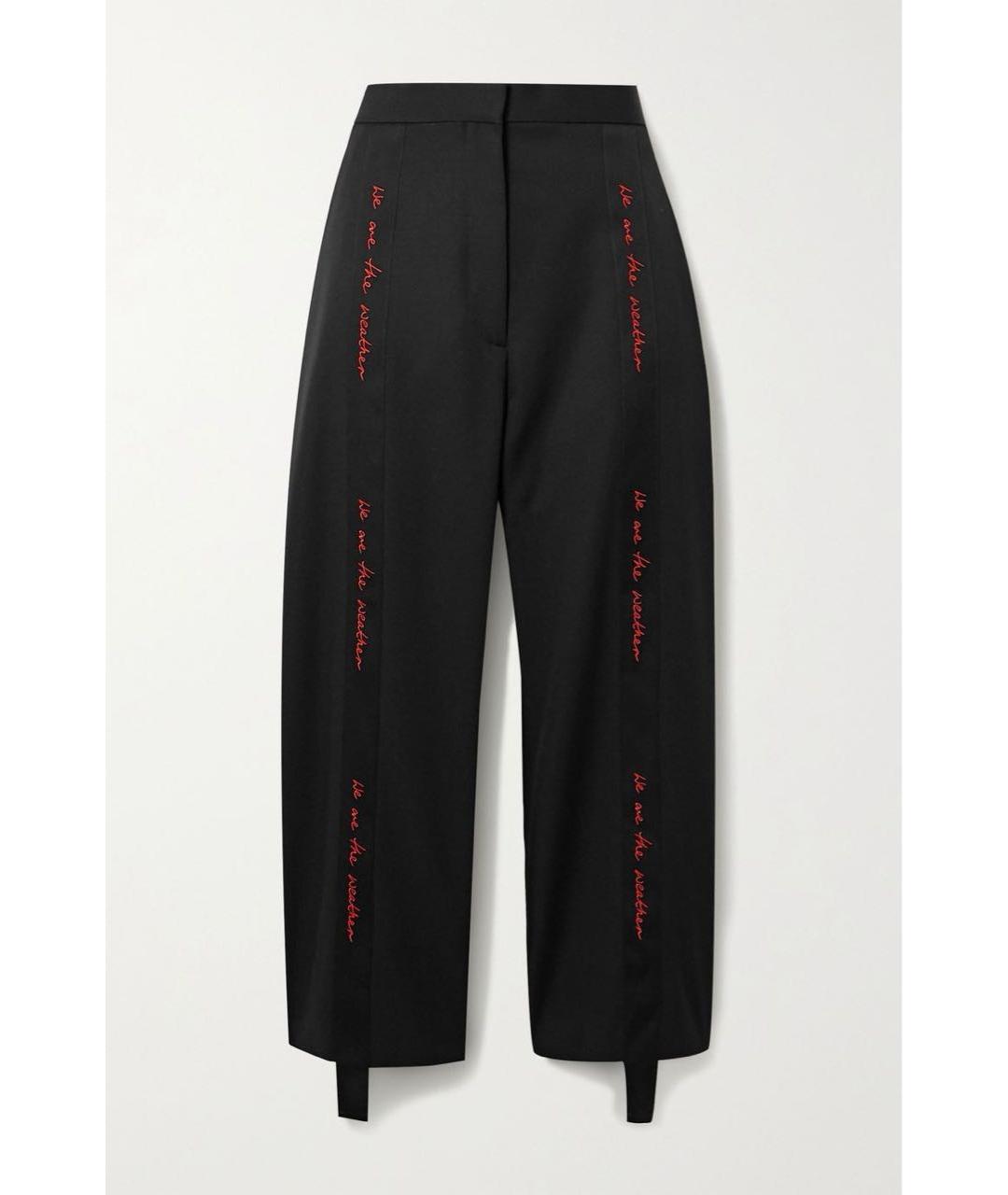STELLA MCCARTNEY Черные шерстяные прямые брюки, фото 6
