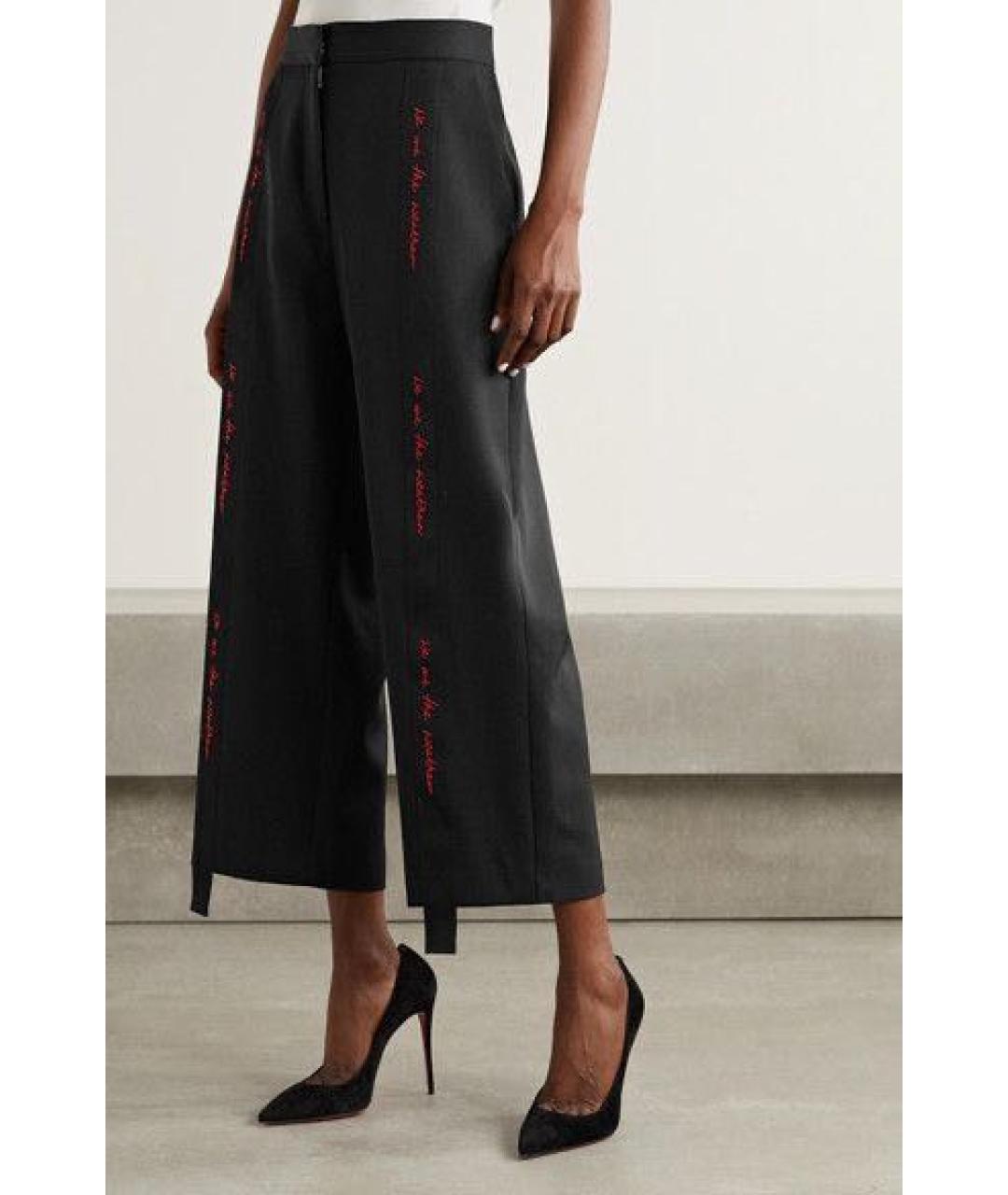 STELLA MCCARTNEY Черные шерстяные прямые брюки, фото 3