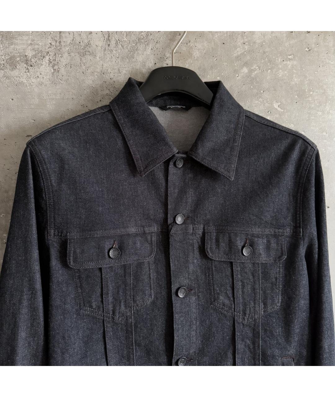 DOLCE&GABBANA Синяя хлопковая куртка, фото 5