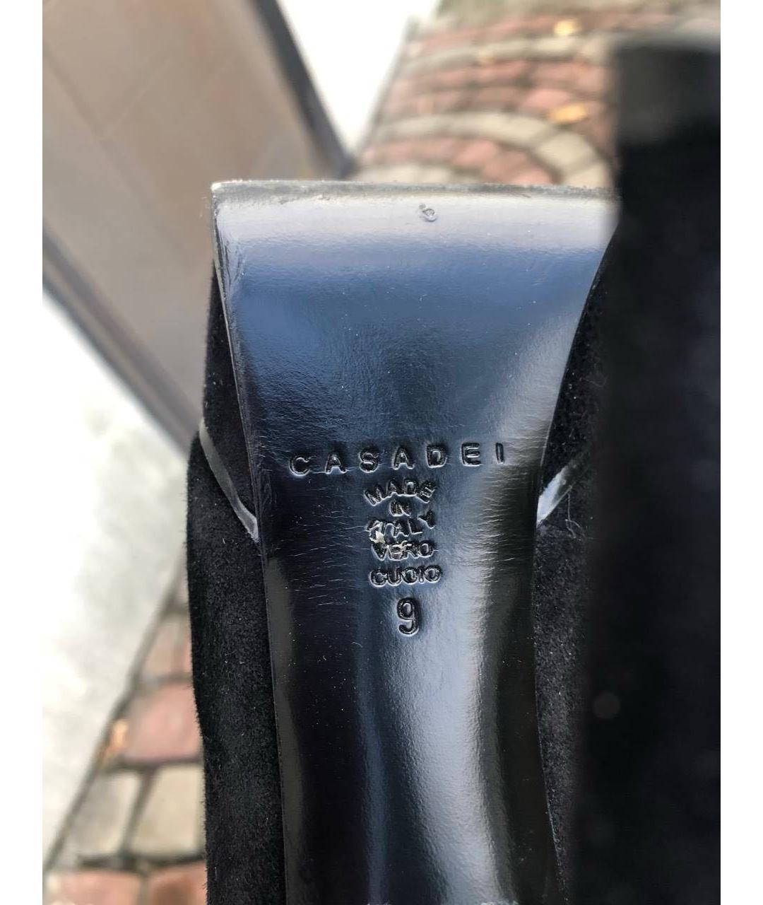 CASADEI Черные замшевые ботильоны, фото 5