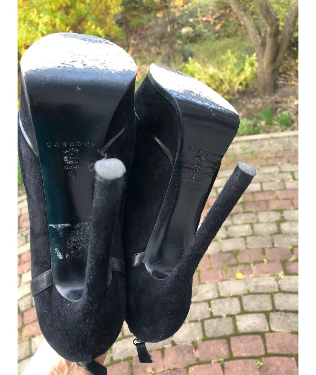 CASADEI Черные замшевые ботильоны, фото 6