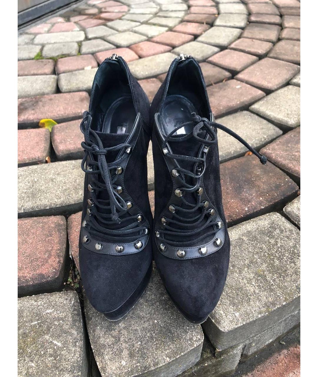 CASADEI Черные замшевые ботильоны, фото 2