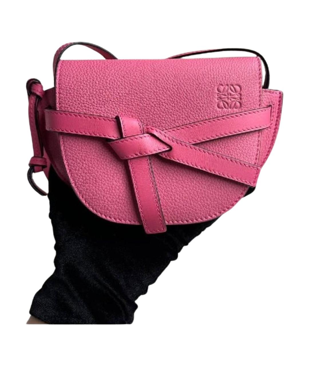 LOEWE Розовая кожаная сумка через плечо, фото 11