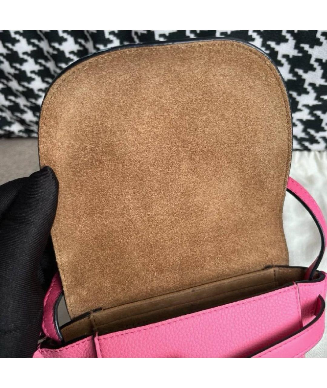 LOEWE Розовая кожаная сумка через плечо, фото 9