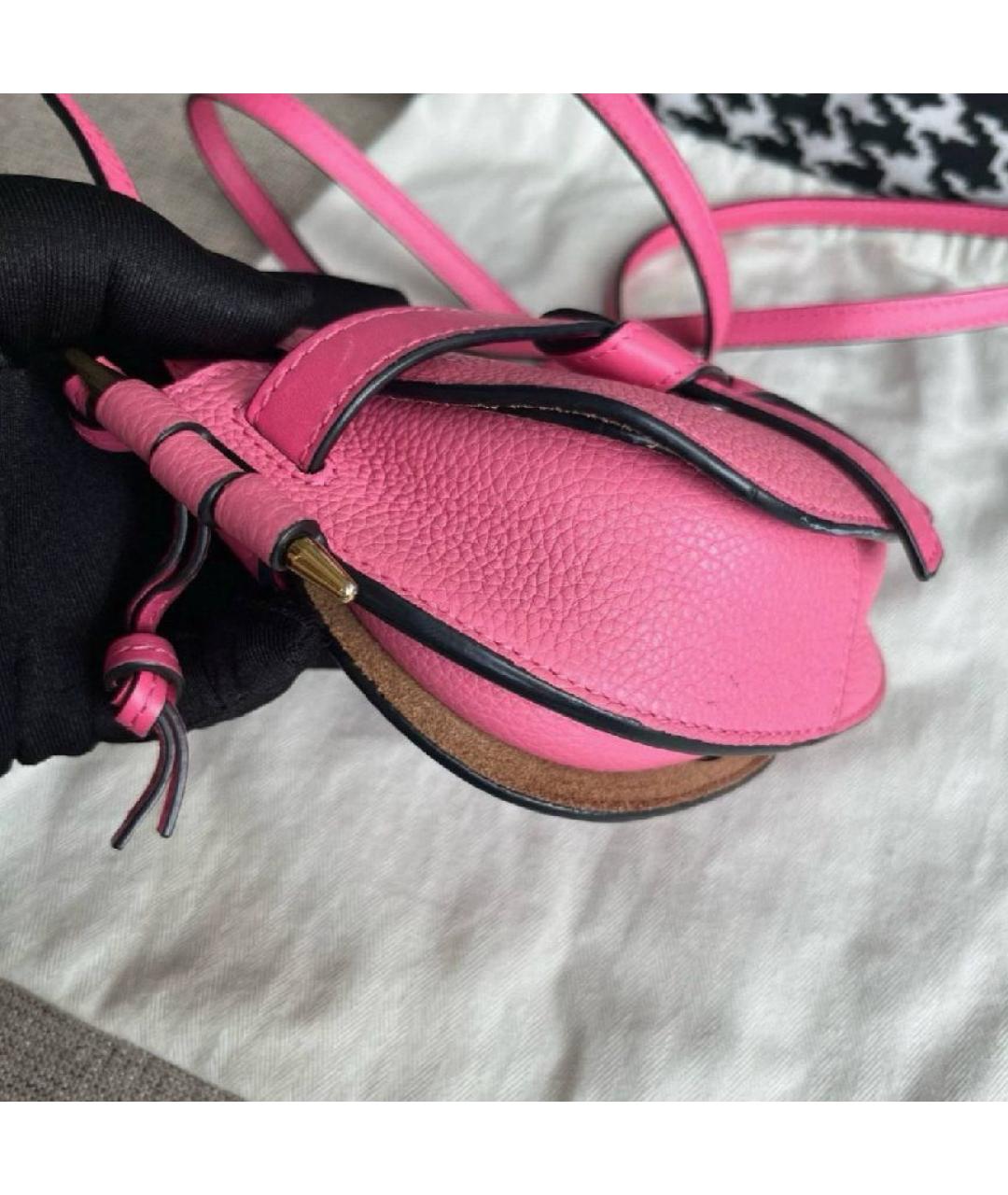 LOEWE Розовая кожаная сумка через плечо, фото 4