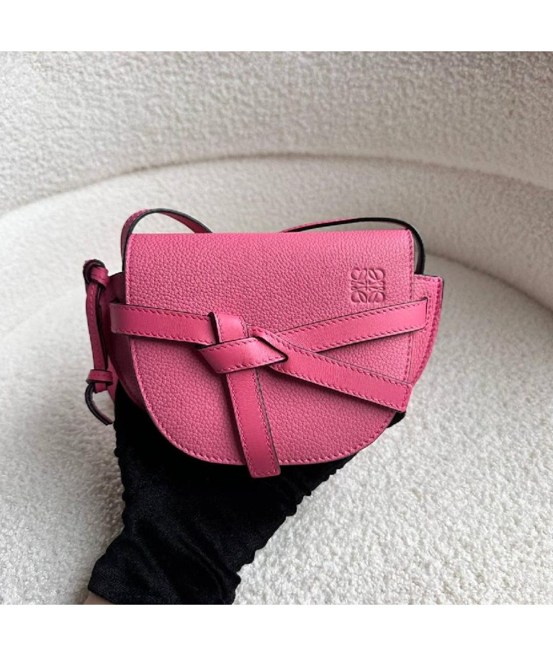 LOEWE Розовая кожаная сумка через плечо, фото 10