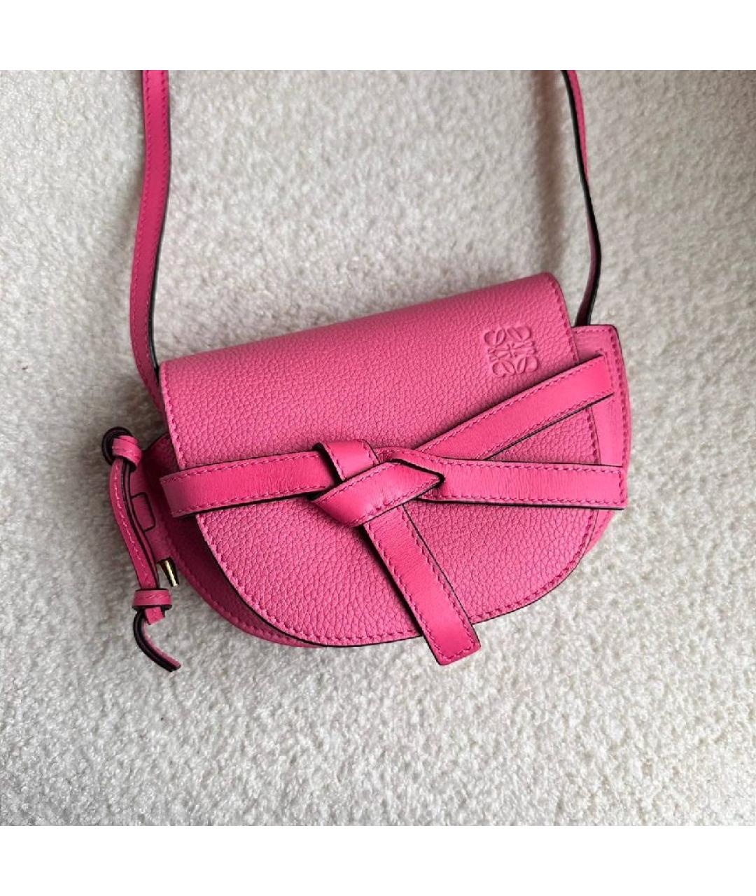LOEWE Розовая кожаная сумка через плечо, фото 3