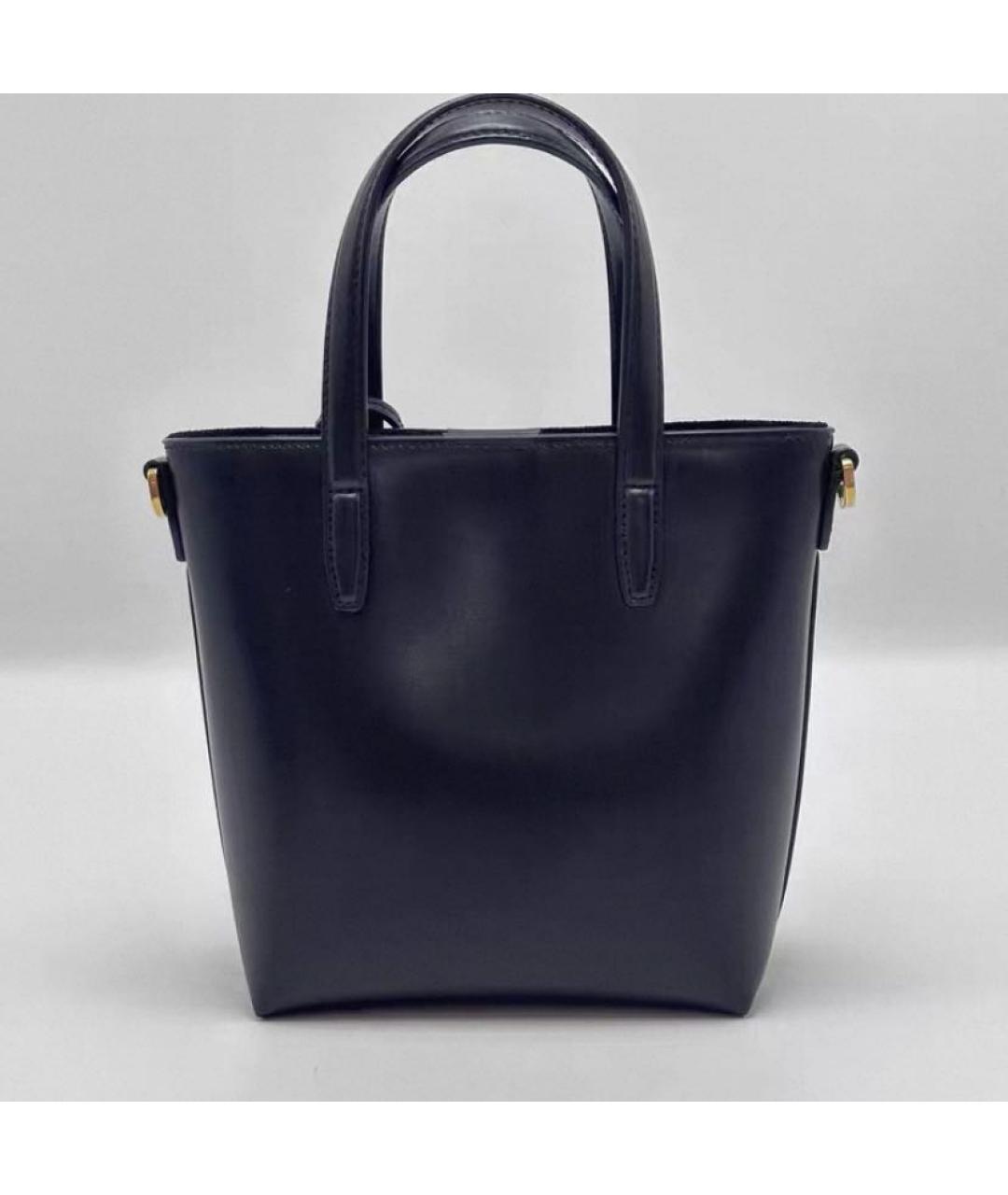 SAINT LAURENT Черная кожаная сумка через плечо, фото 2