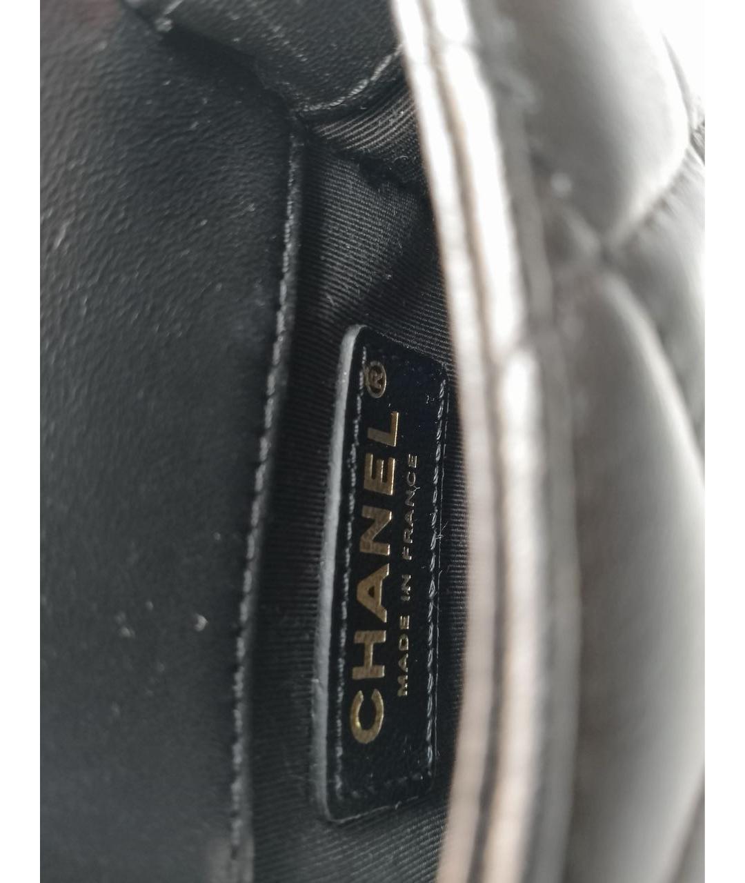 CHANEL Черная кожаная сумка через плечо, фото 8