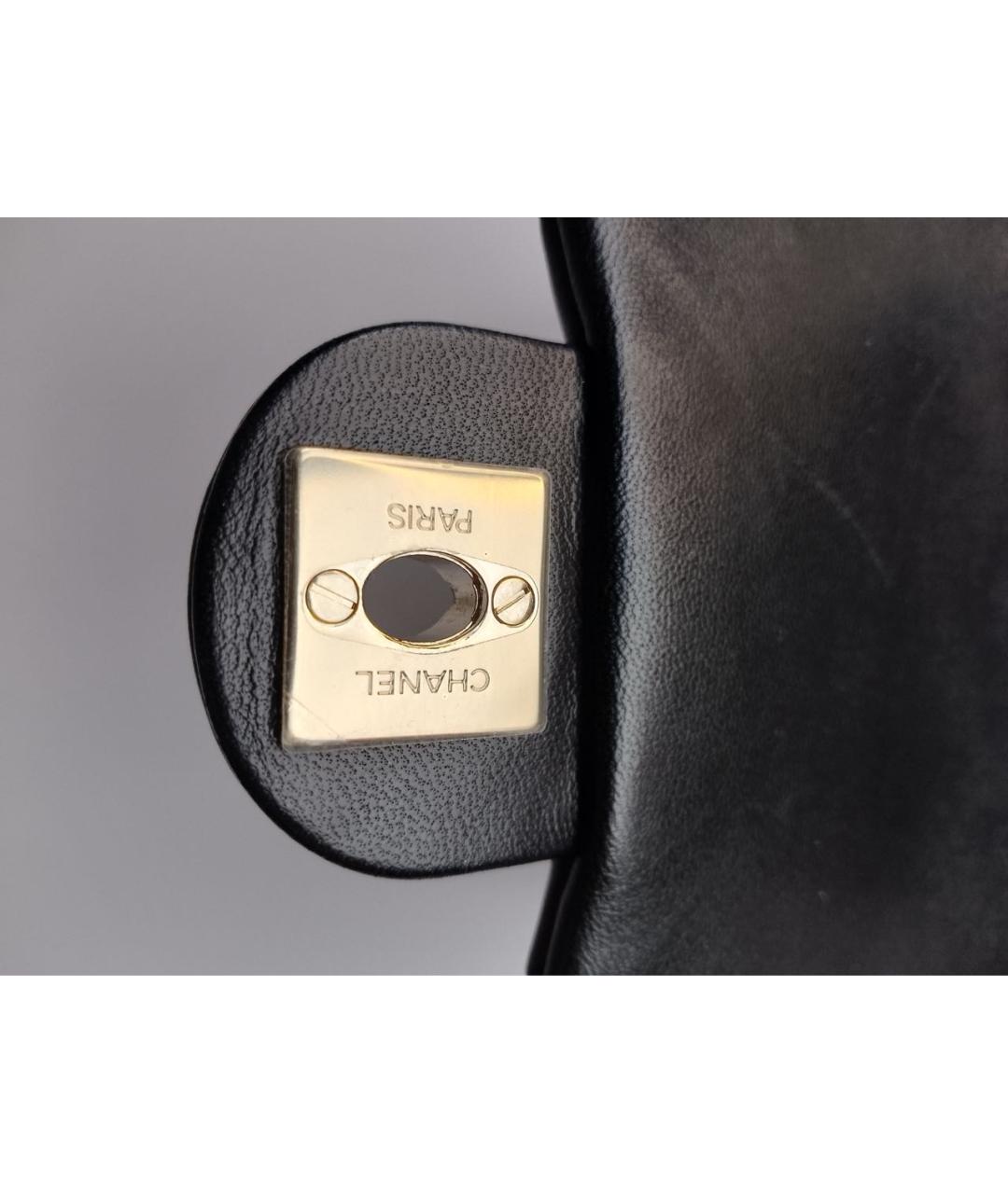 CHANEL Черная кожаная сумка через плечо, фото 7
