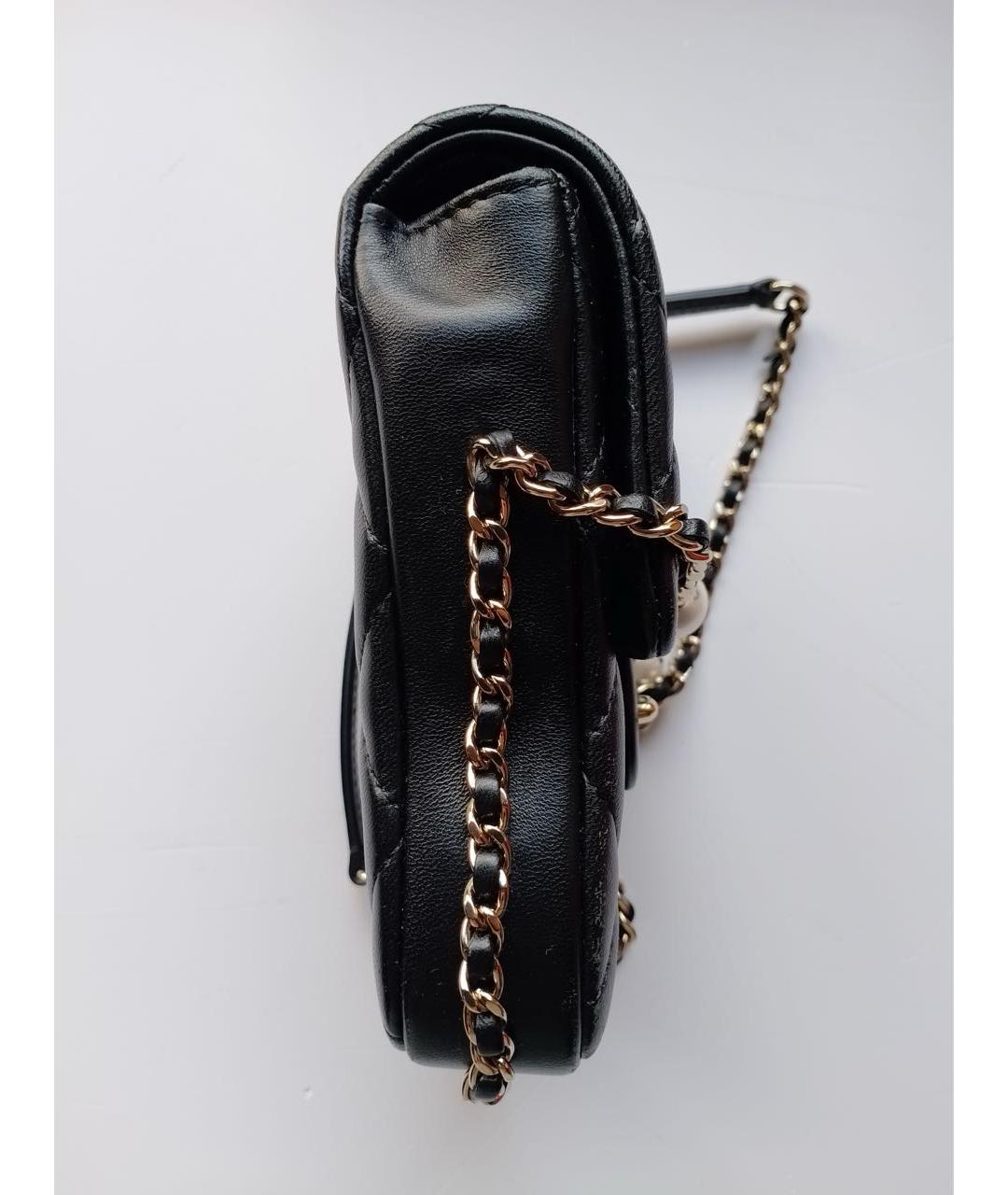 CHANEL Черная кожаная сумка через плечо, фото 5