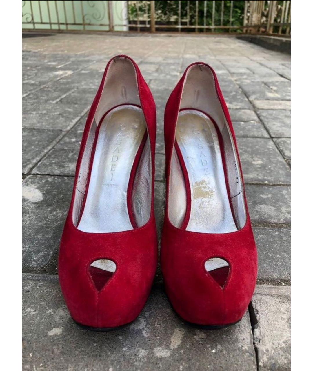 CASADEI Красные замшевые туфли, фото 6