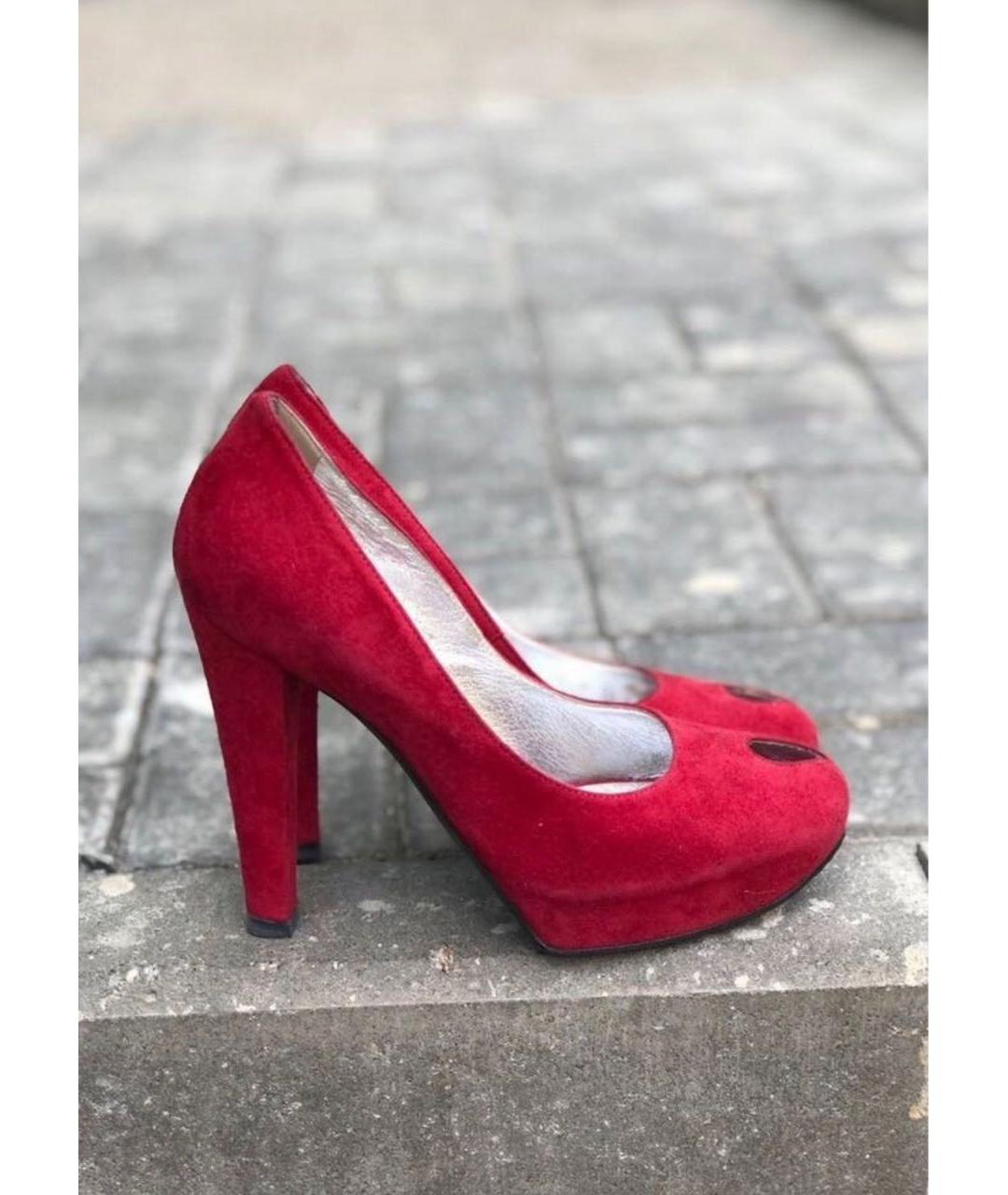 CASADEI Красные замшевые туфли, фото 8