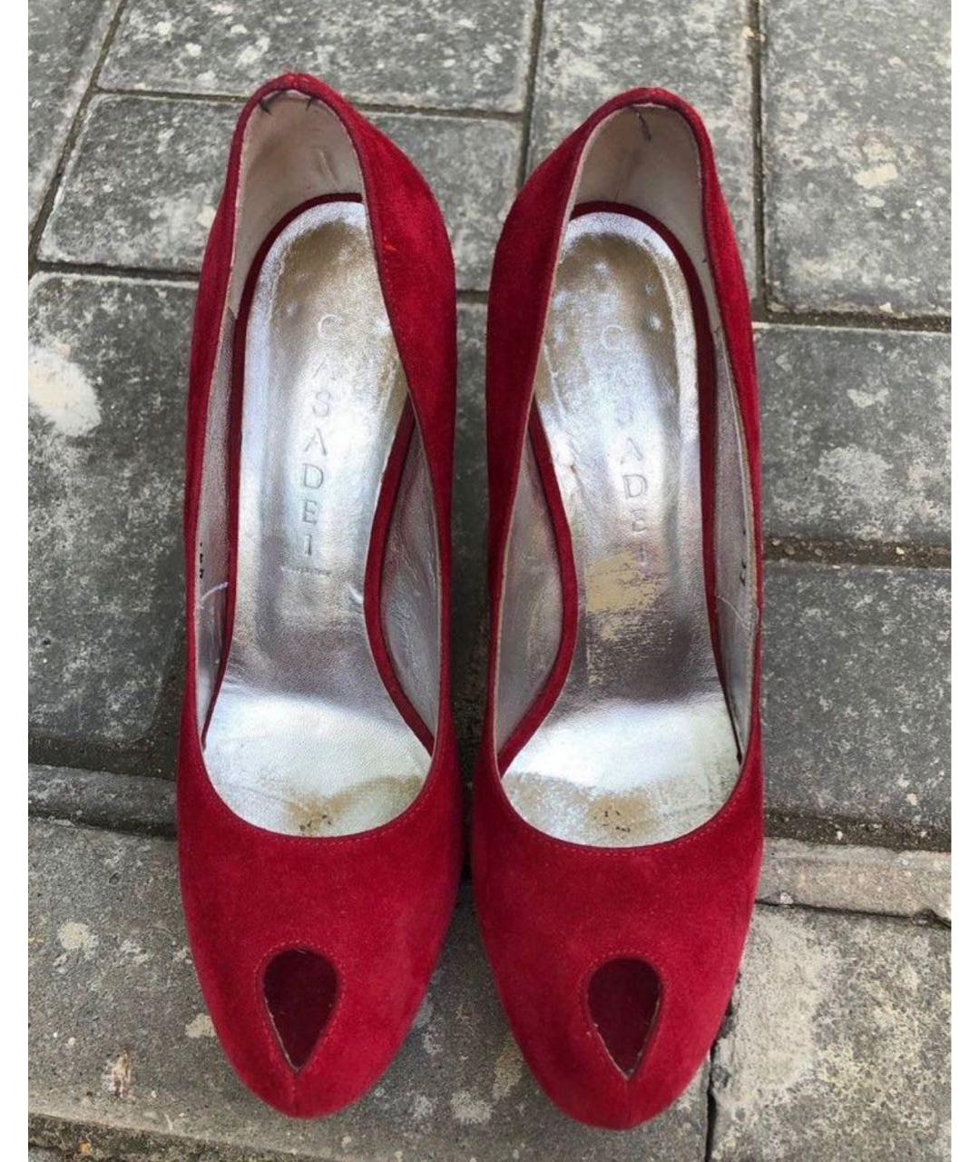 CASADEI Красные замшевые туфли, фото 2