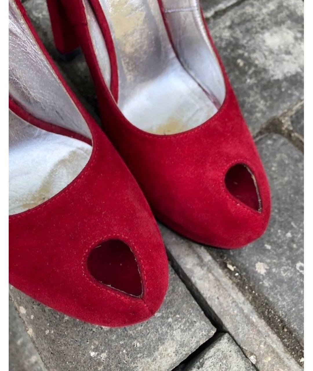 CASADEI Красные замшевые туфли, фото 5