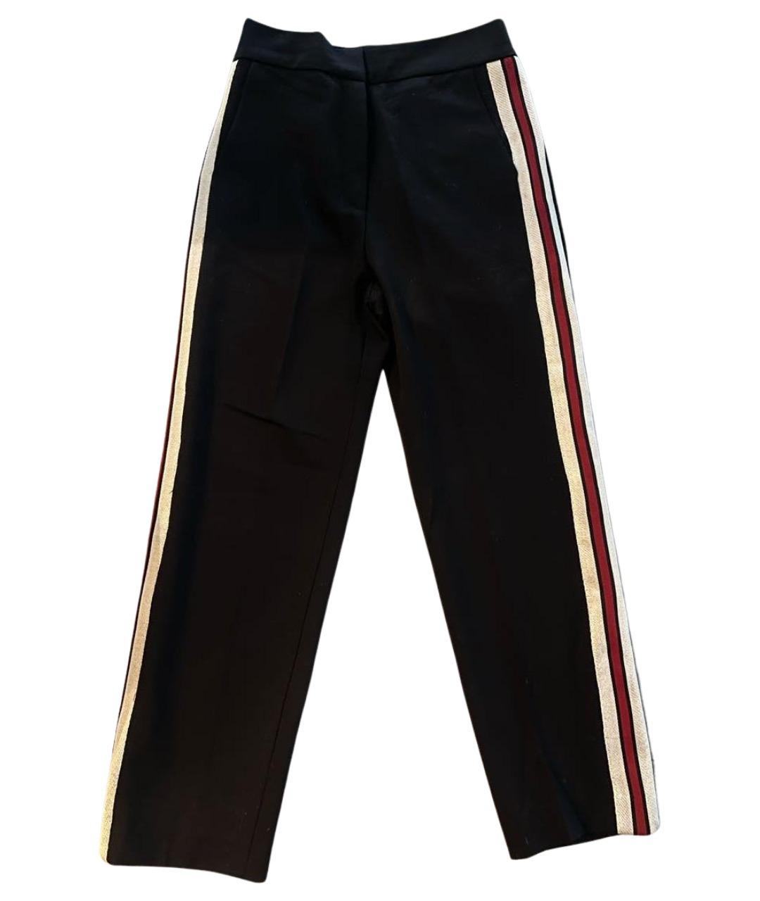 SANDRO Черные хлопковые прямые брюки, фото 1