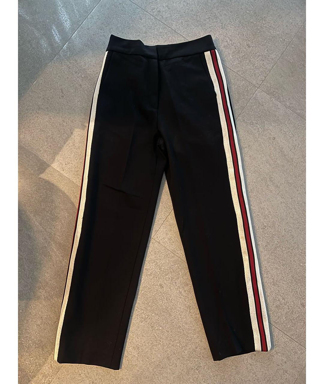 SANDRO Черные хлопковые прямые брюки, фото 8