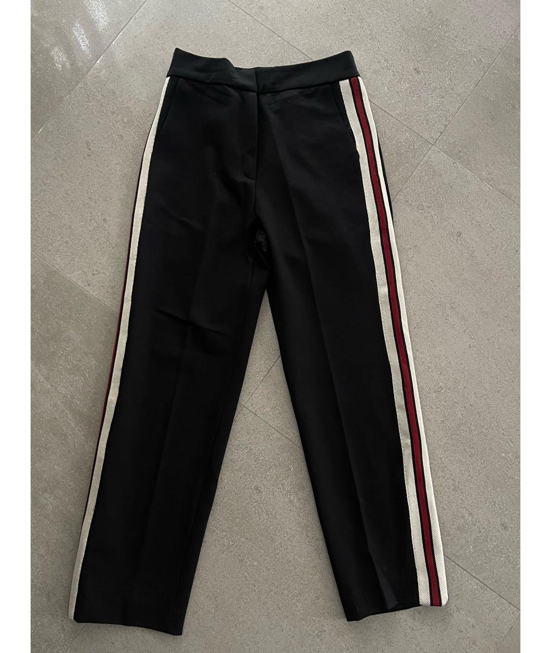 SANDRO Черные хлопковые прямые брюки, фото 2