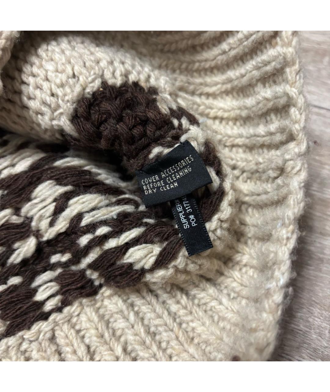 RALPH LAUREN Коричневый шерстяной кардиган, фото 6