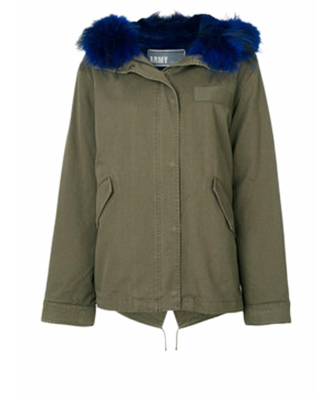 YVES SALOMON Хаки полиэстеровая парка, фото 1