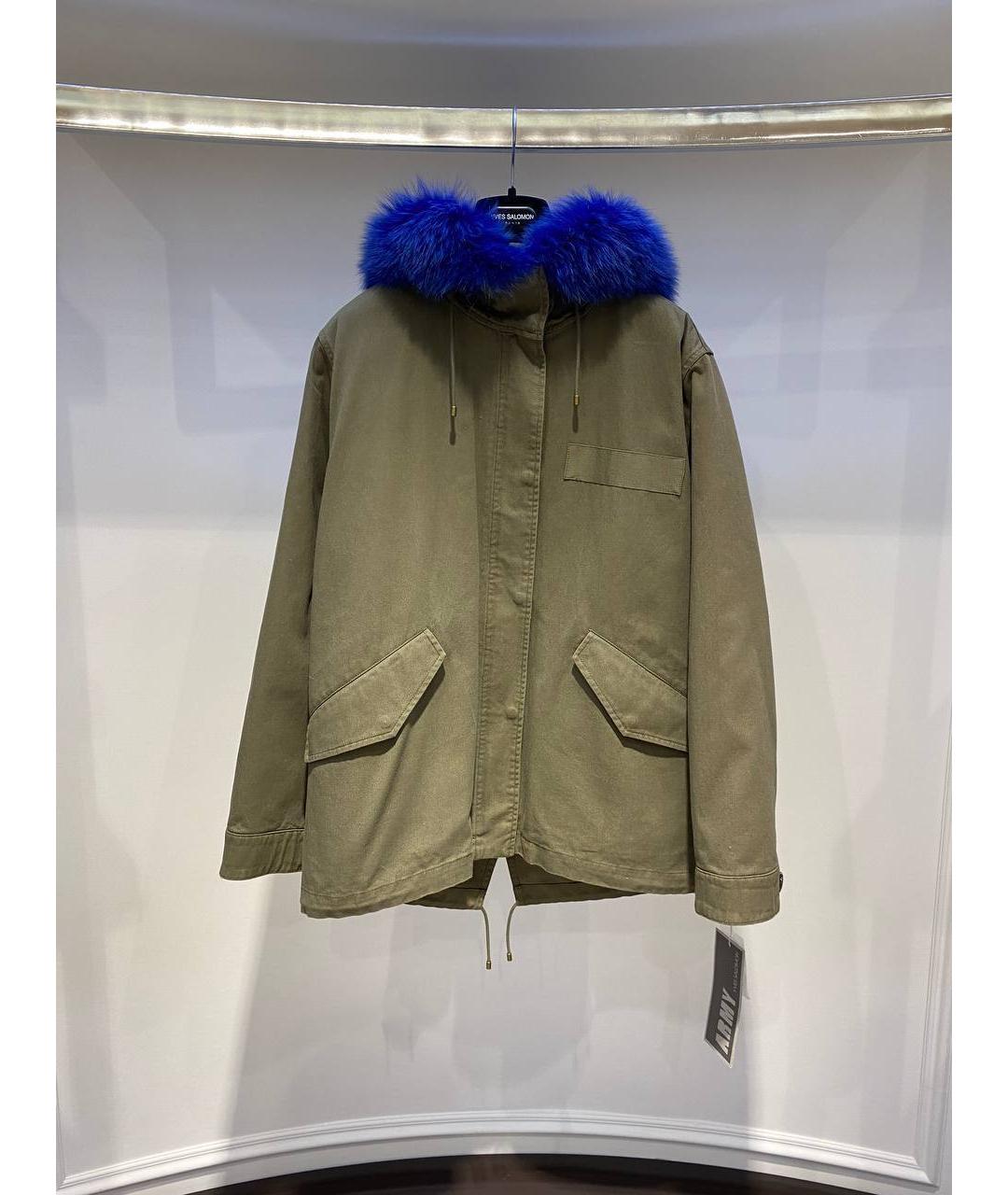 YVES SALOMON Хаки полиэстеровая парка, фото 3