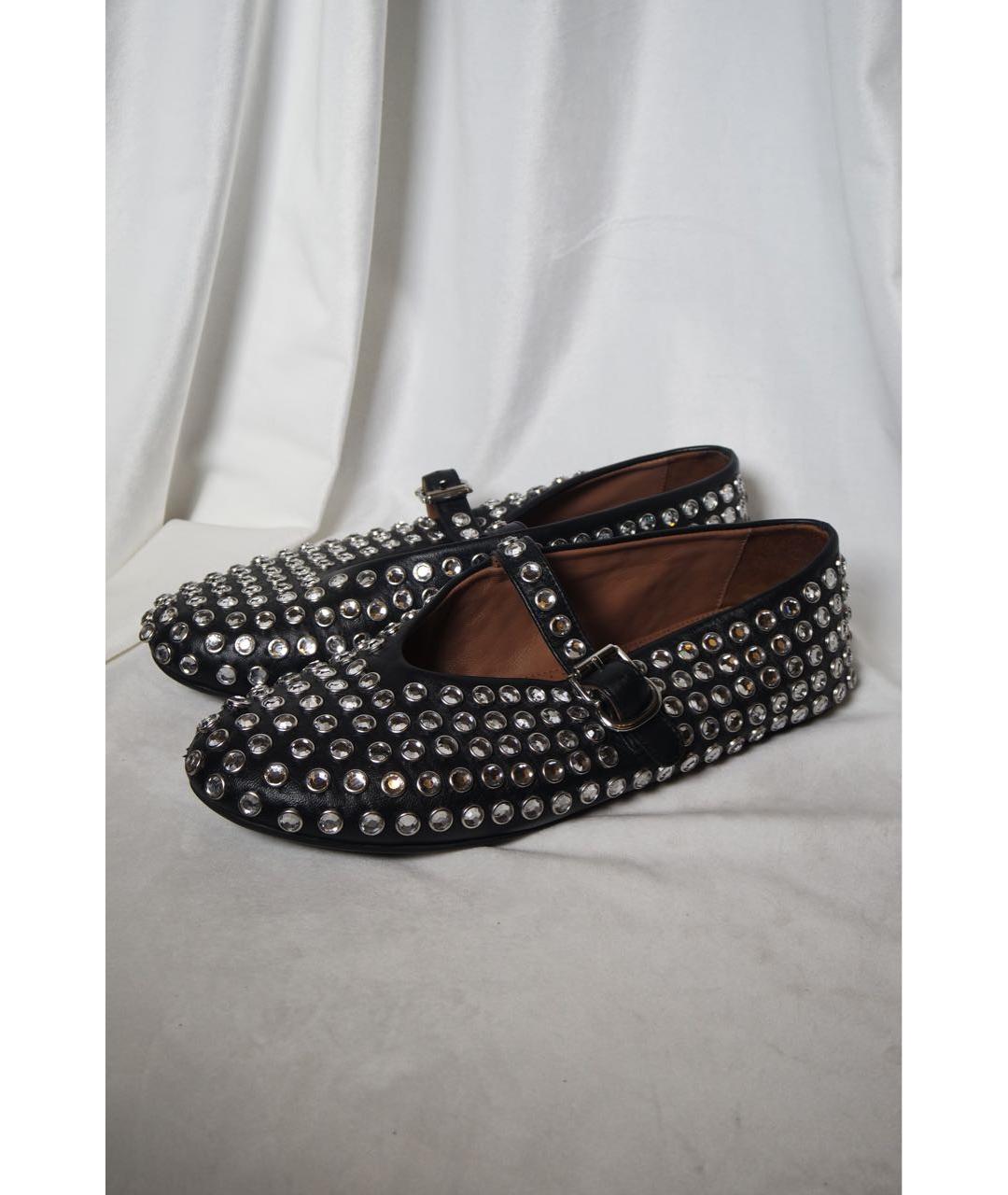 ALAIA Черные кожаные балетки, фото 3