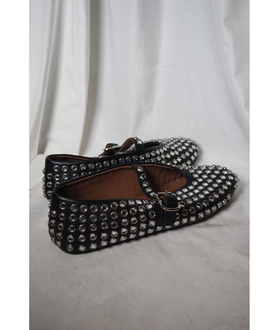 ALAIA Черные кожаные балетки, фото 6