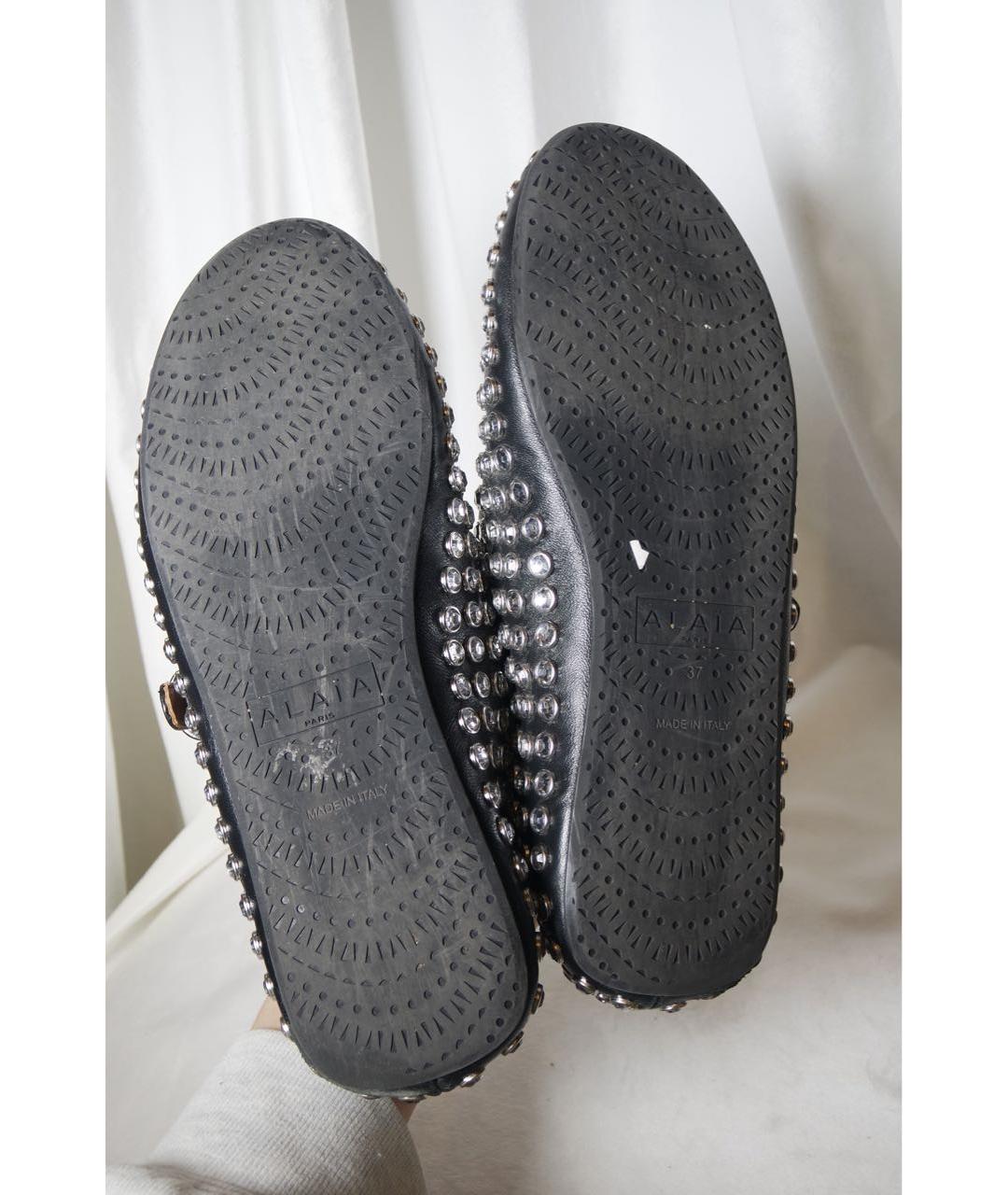 ALAIA Черные кожаные балетки, фото 7