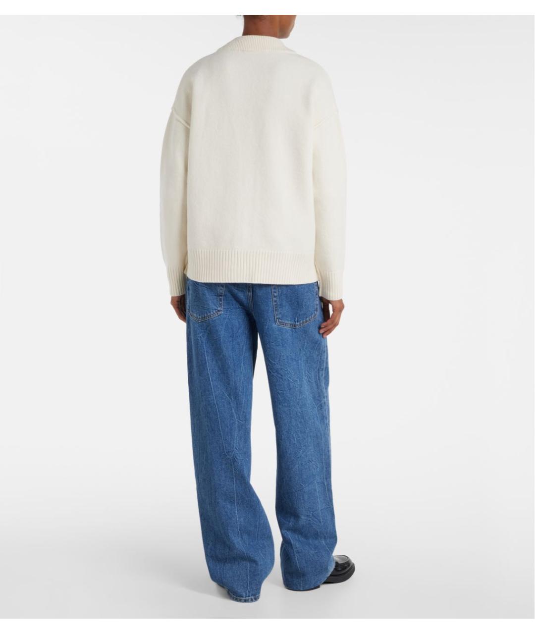 Ami Paris Белый шерстяной джемпер / свитер, фото 4