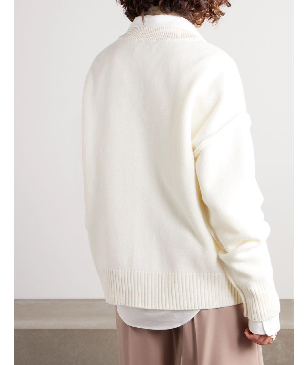 Ami Paris Белый шерстяной джемпер / свитер, фото 5
