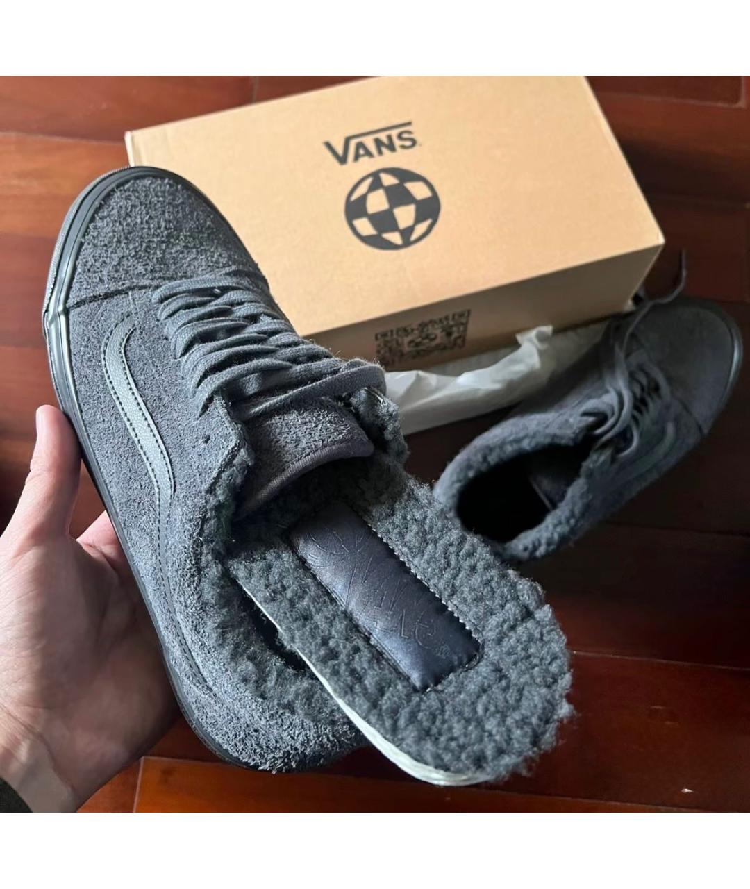 VANS Антрацитовые замшевые низкие кроссовки / кеды, фото 6