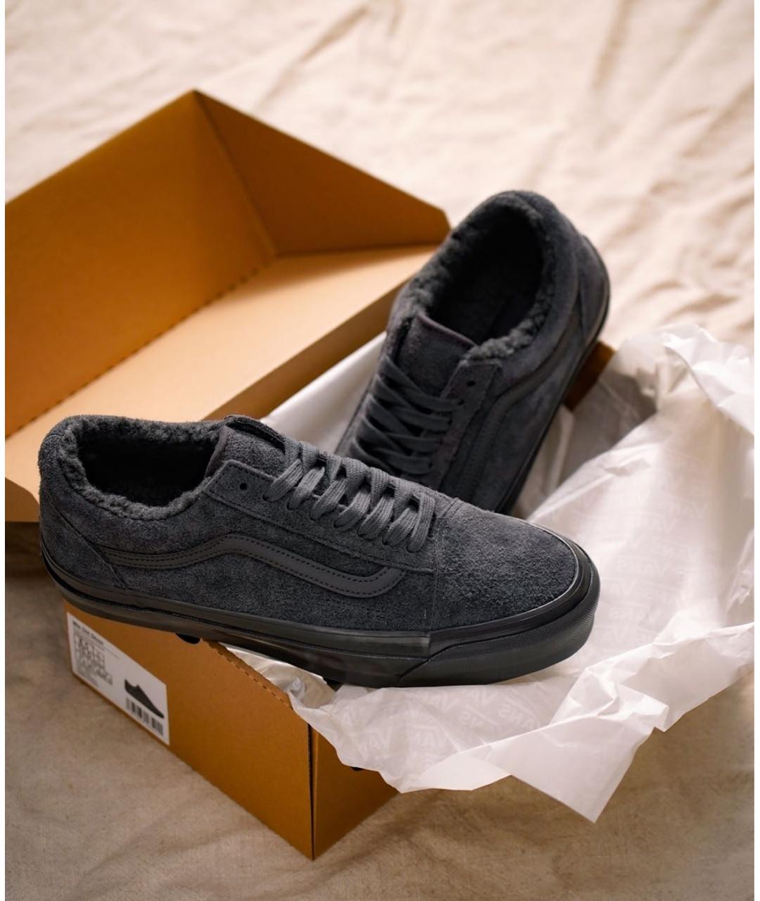 VANS Антрацитовые замшевые низкие кроссовки / кеды, фото 8