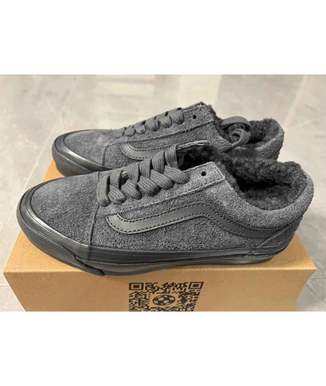 VANS Антрацитовые замшевые низкие кроссовки / кеды, фото 5