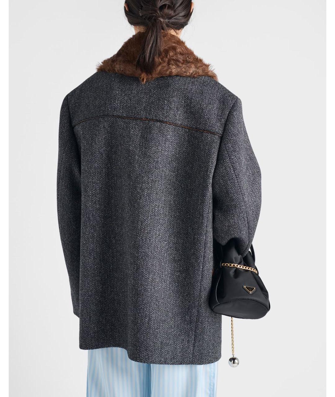 PRADA Серое пальто, фото 4