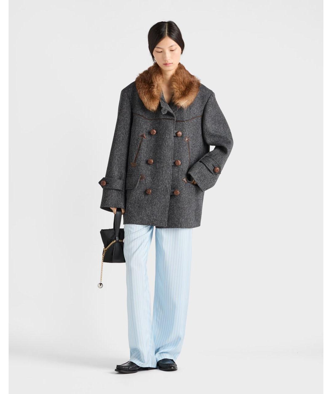 PRADA Серое пальто, фото 2