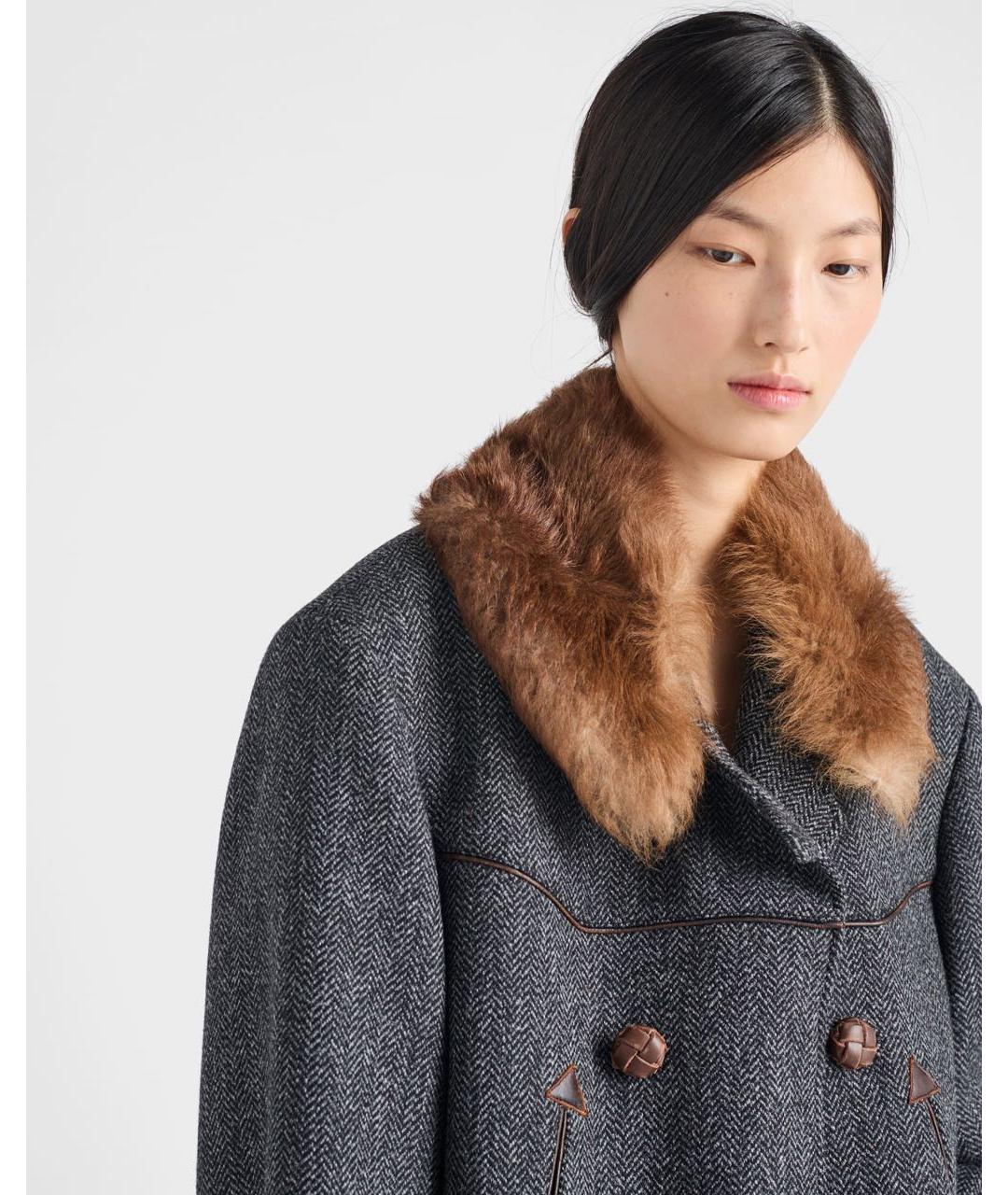 PRADA Серое пальто, фото 3