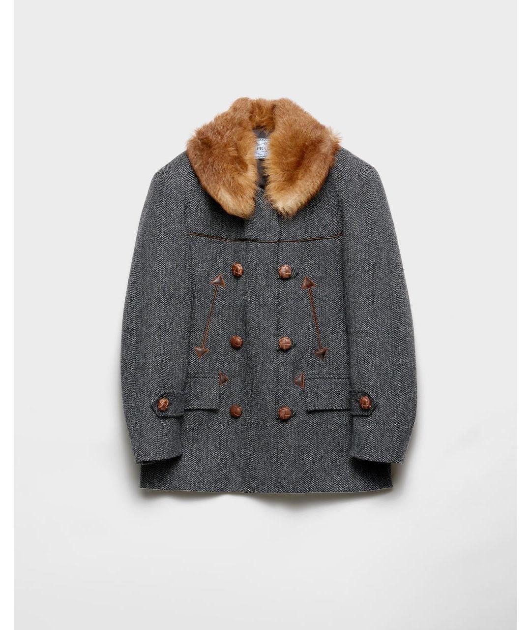 PRADA Серое пальто, фото 5